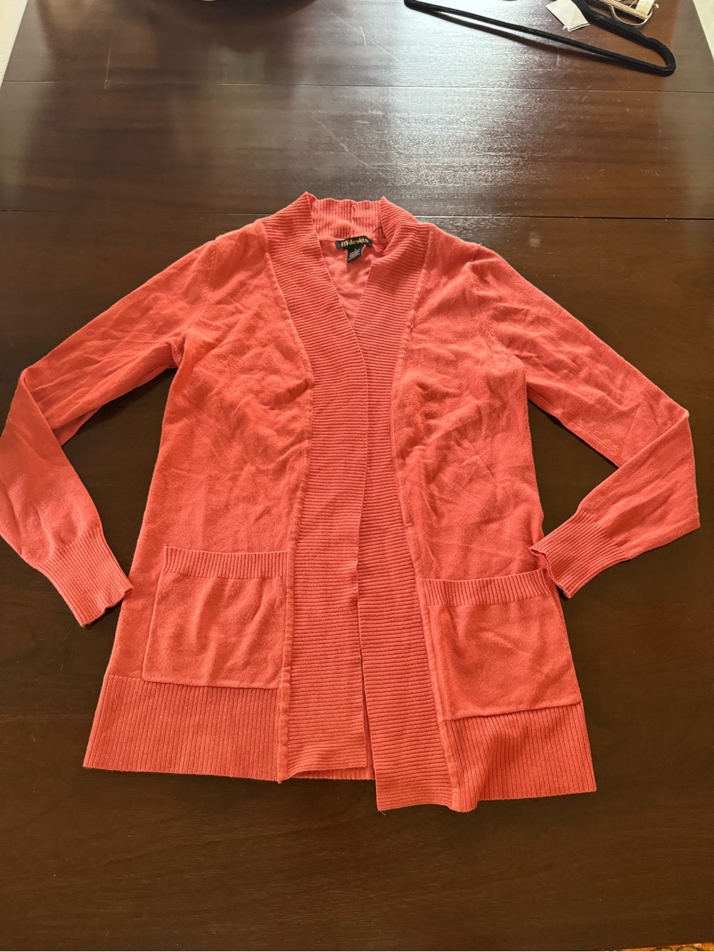 Everyday Open-Front Cardigan in Rust - Picture 2 of 6
